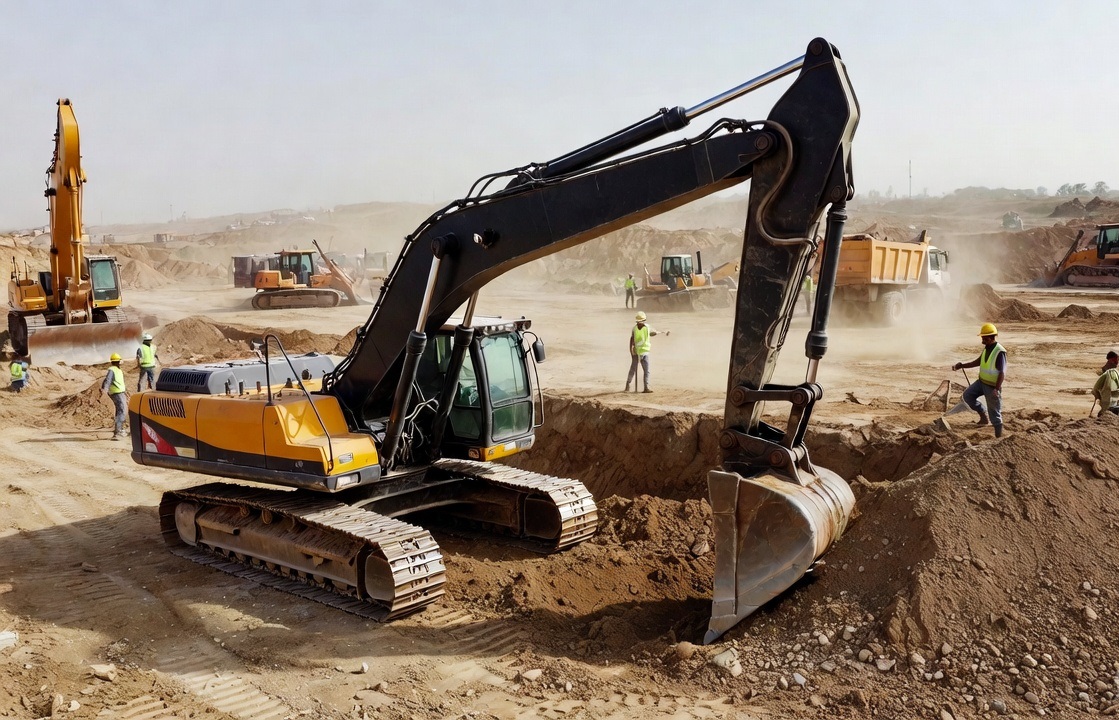 копка фундамента под многоэтажный дом